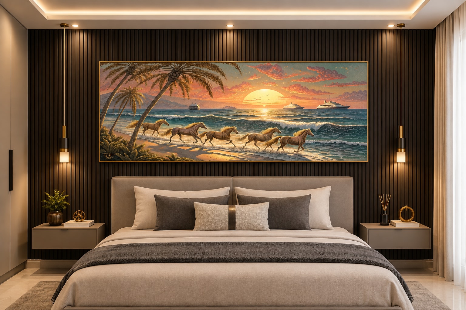 Glora Sheet GS02AA010 Golden Stallions applied in Contemporary Living Room Lounge