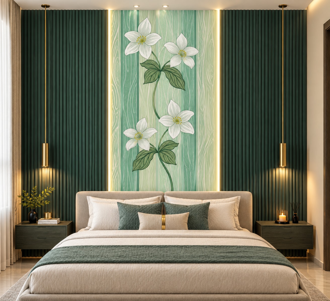 Glora Sheet GS09AA003 installed in Luxury Powder Room and Spa Wellness Suite Wall