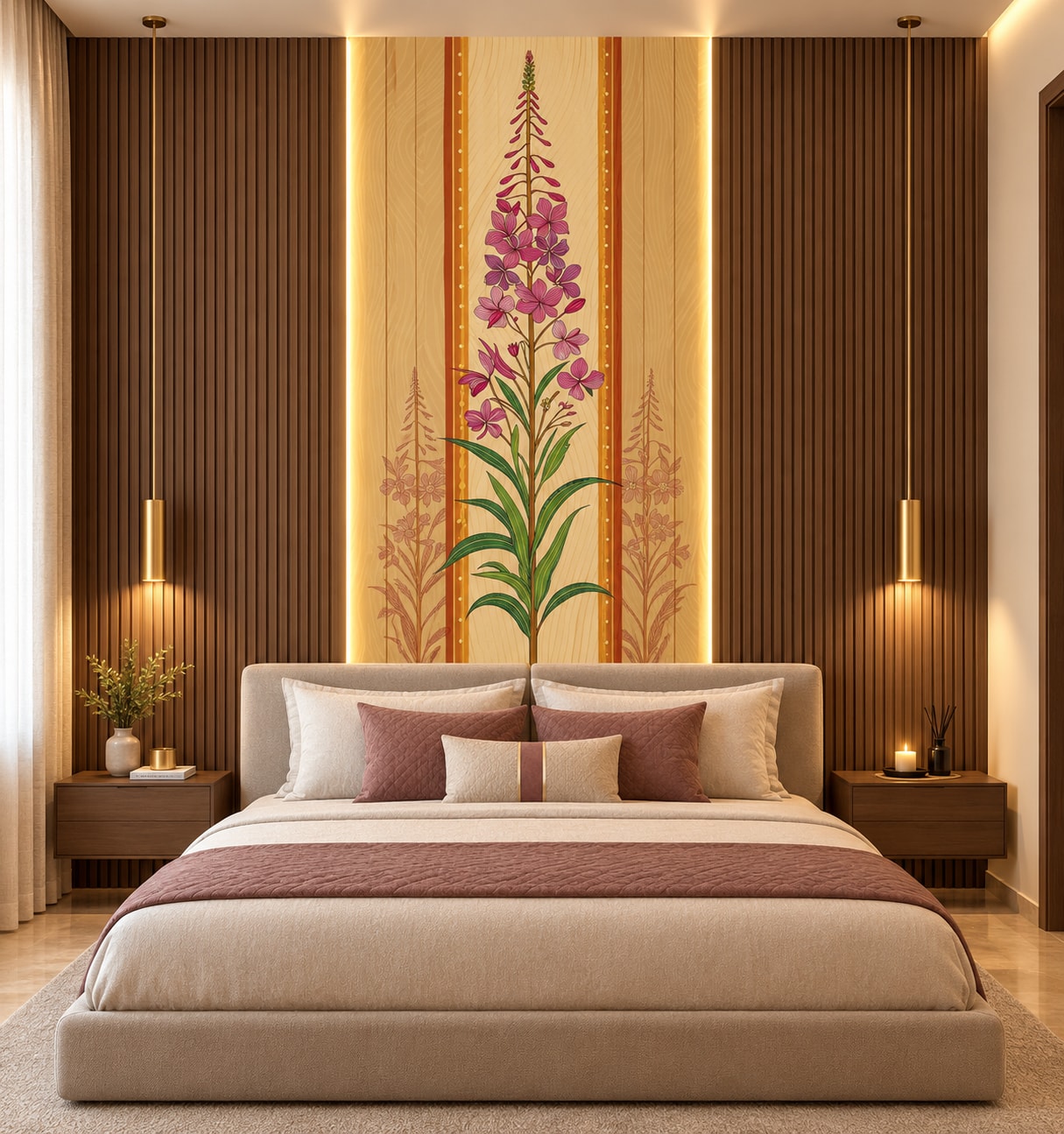 Glora Sheet GS09AA009 installed on Interior Hallway Doors and Decorative Wall Niche
