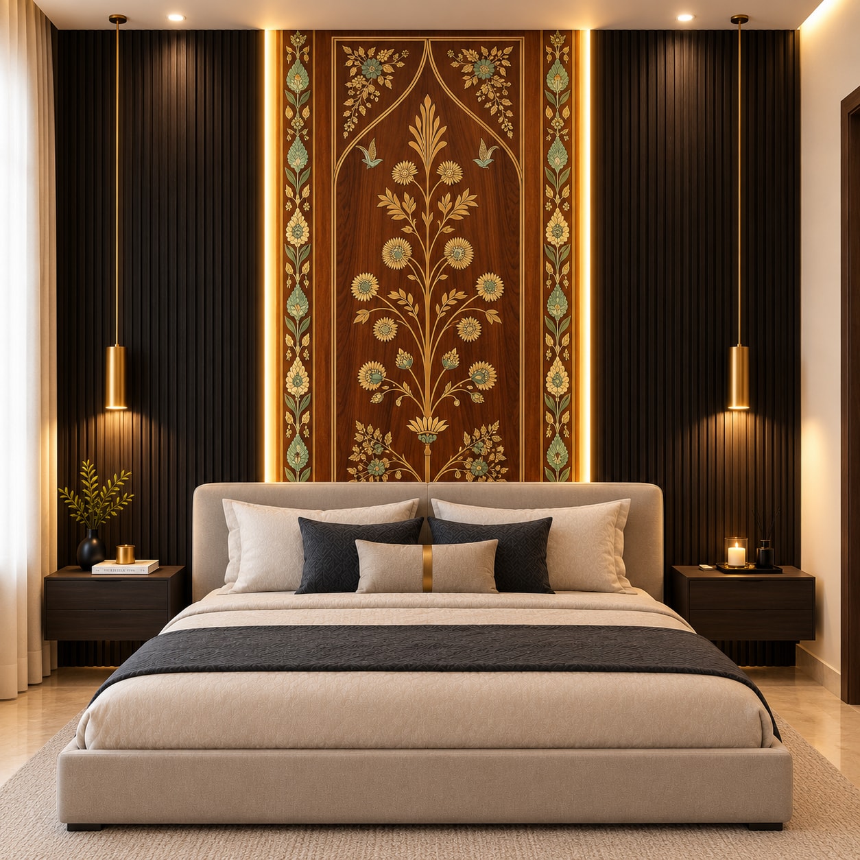 Glora Sheet GS08AA004 installed as Heritage Dining Room Feature Wall and Entryway Niche
