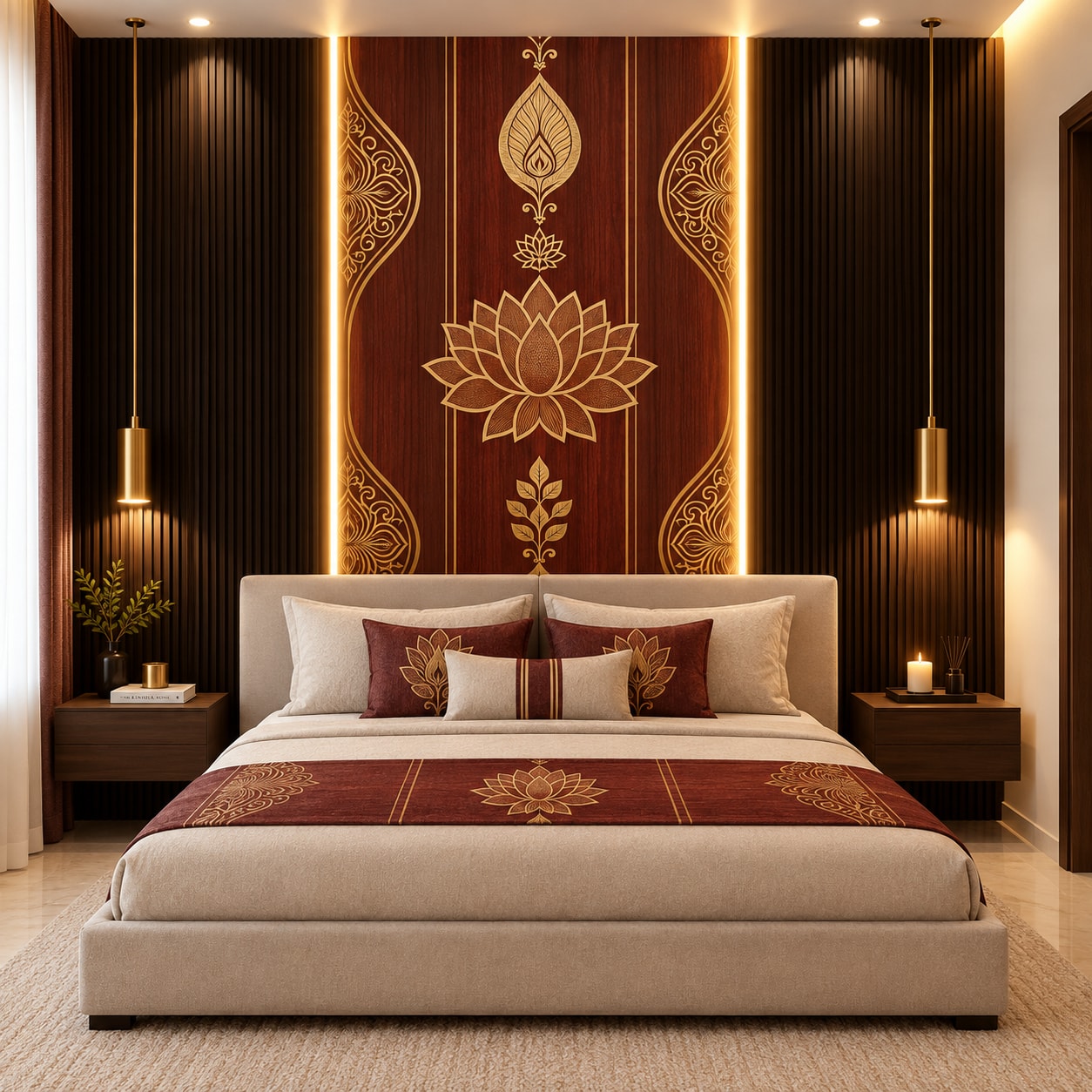 Glora Sheet GS08AA016 installed as Temple Backing Panel and Main Entrance Feature