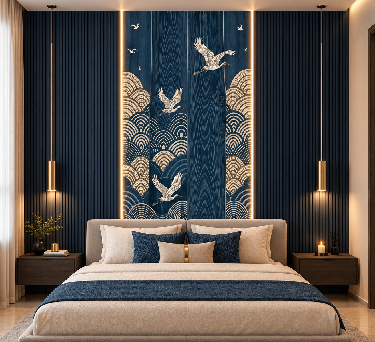 Glora Sheet GS08AA027 installed as Zen Spa Reception Wall and Japanese Restaurant Feature