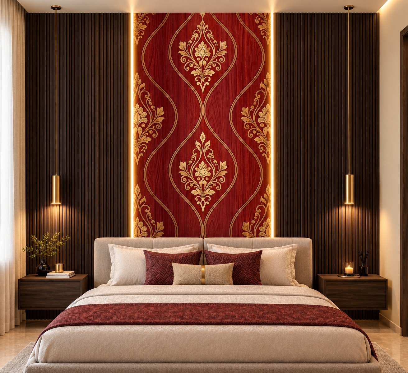 Glora Sheet GS08AA033 installed on Heritage Dining Salon Walls and Double Doors