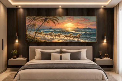 Glora Sheet GS02AA010 Golden Stallions applied in Contemporary Living Room Lounge