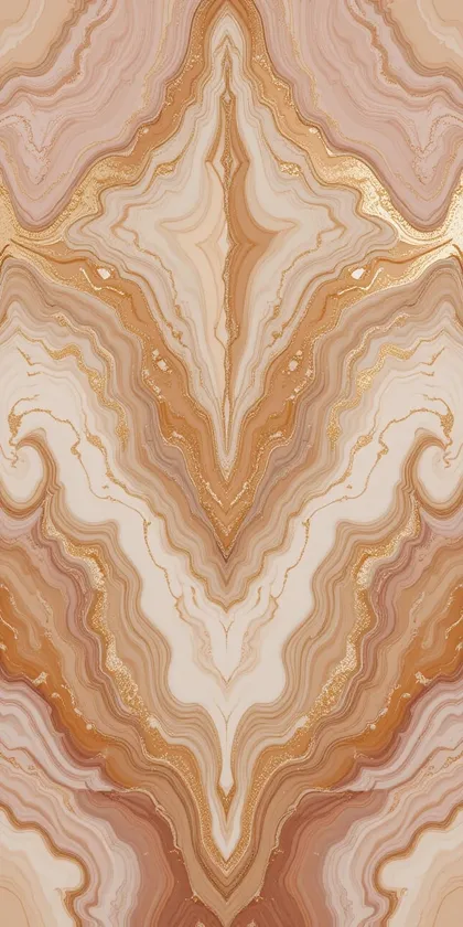 Glora Sheet GS01AA005 champagne travertine chevron wave agate marble panel with gold contour veins