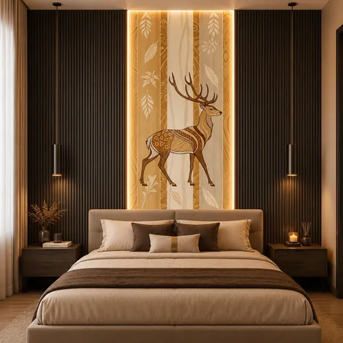 Glora Sheet GS09CC004 installed as Living Room Feature Wall and Dining Room Credenza Backdrop