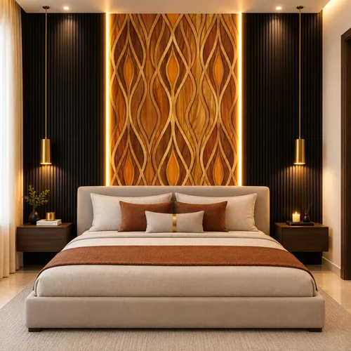 Glora Sheet GS08AA009 installed in Contemporary Villa Living Room TV Wall