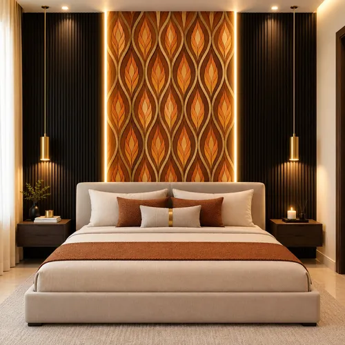 Glora Sheet GS08AA010 installed on Floor-to-Ceiling Luxury Bedroom Wardrobe Shutters