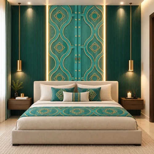 Glora Sheet GS08AA020 installed as Statement Entrance Double Door for Heritage Villa
