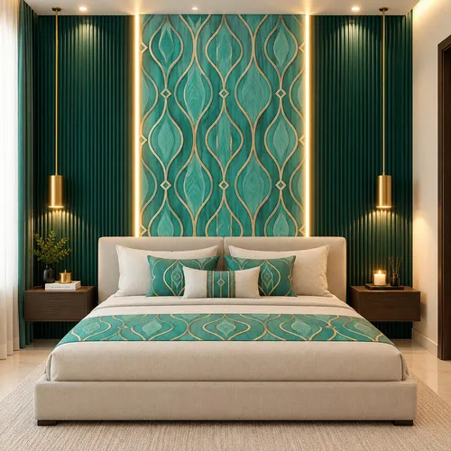 Glora Sheet GS08AA021 installed in Luxury Walk-in Wardrobe and Jewelry Showcase Niche