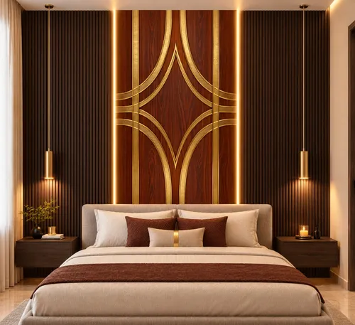 Glora Sheet GS08AA030 installed on Penthouse Main Entrance Door with Brushed Brass Hardware