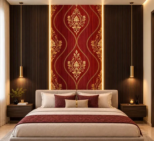 Glora Sheet GS08AA033 installed on Heritage Dining Salon Walls and Double Doors