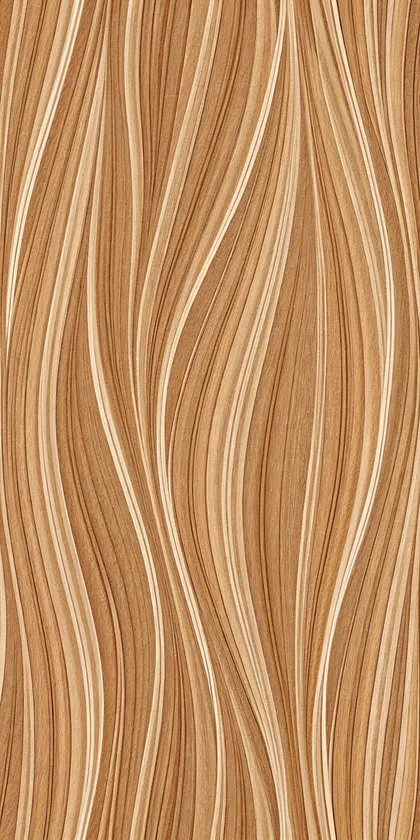 Glora Sheet GS07AA006 — Sculpted Fluid Wave Blonde Ash Veneer Surface Texture